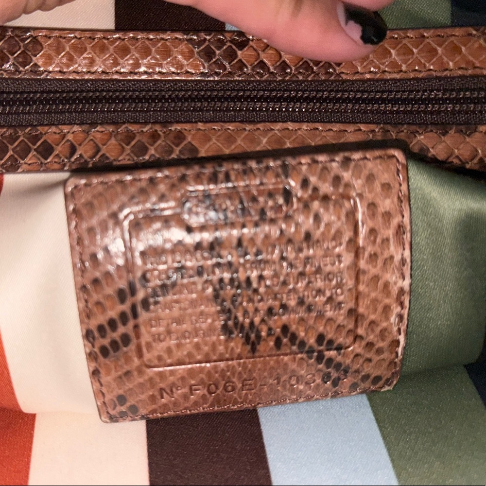 Coach 65th Edition Mandy Python Bag - Picture 6 of 6